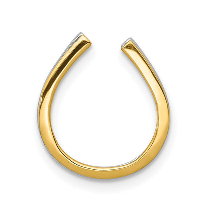 14k 1/6 carat Diamond Horseshoe Chain Slide
