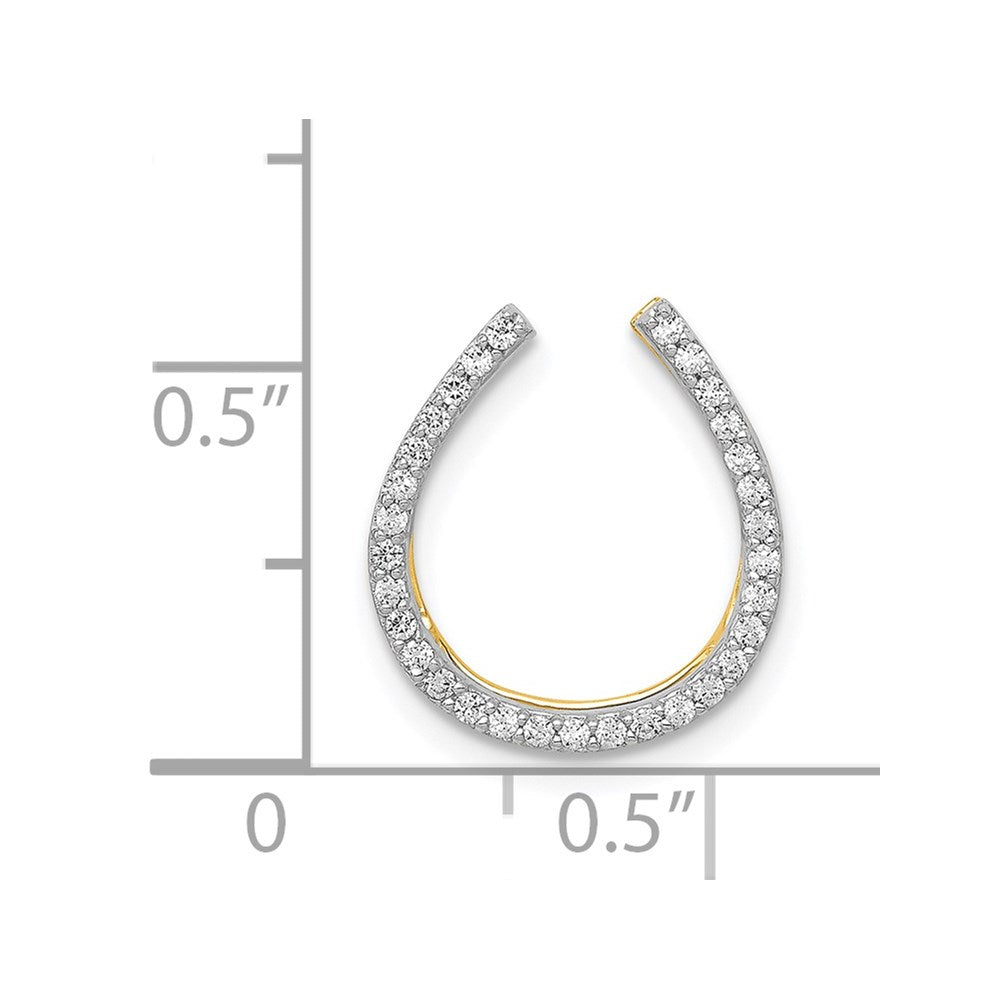 14k 1/6ct. Diamond Horseshoe Chain Slide