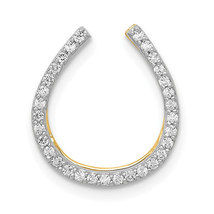 14k 1/6 carat Diamond Horseshoe Chain Slide