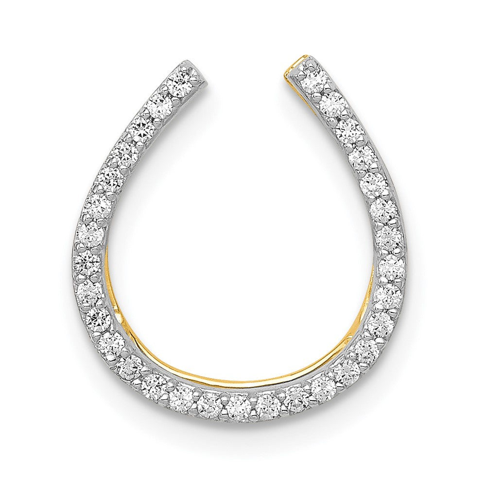 14k 1/6ct. Diamond Horseshoe Chain Slide