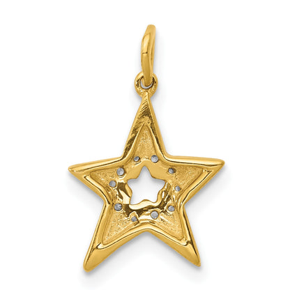 14k 1/20 carat Diamond Star Charm
