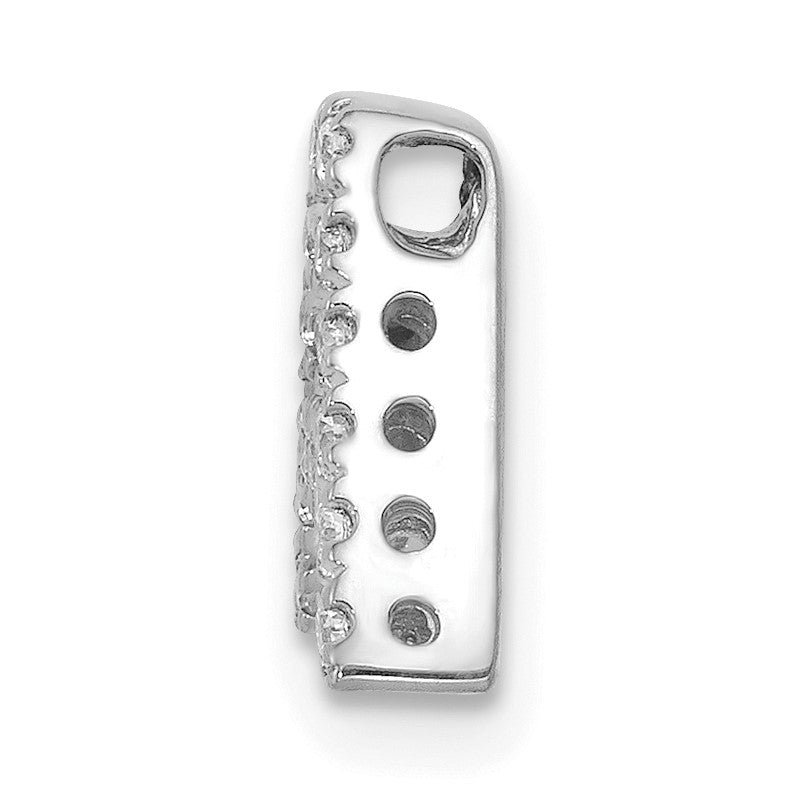 14K White Gold Diamond Letter A Initial Charm