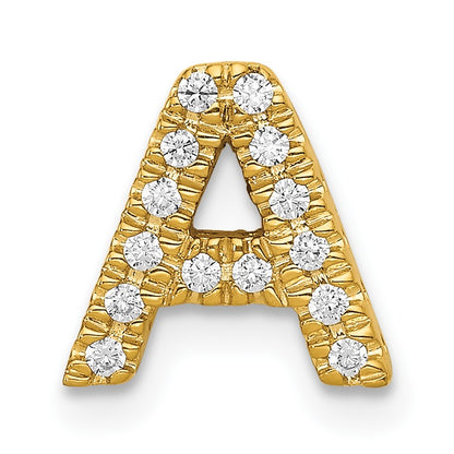 14K  Diamond Letter A Initial Charm