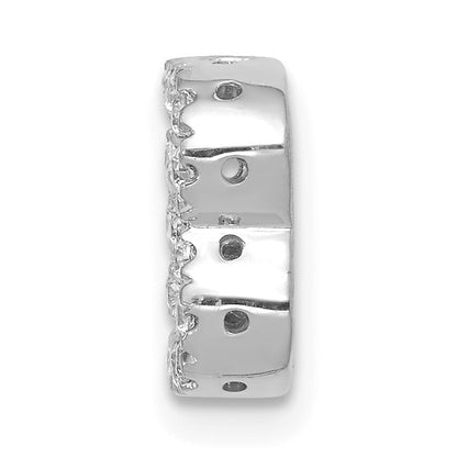 14K  White Gold Diamond Letter B Initial Charm