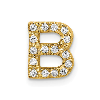 14K  Diamond Letter B Initial Charm