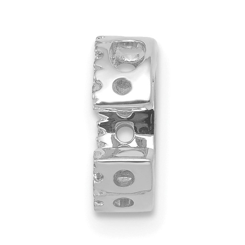 14K  White Gold Diamond Letter C Initial Charm
