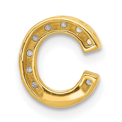 14K  Diamond Letter C Initial Charm