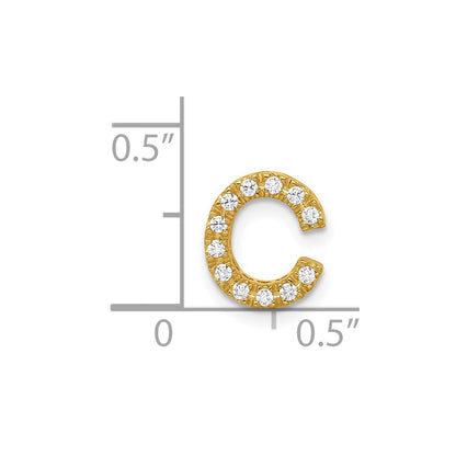 14K  Diamond Letter C Initial Charm