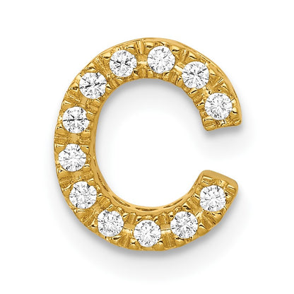 14K  Diamond Letter C Initial Charm
