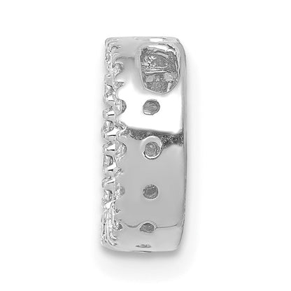 14K  White Gold Diamond Letter D Initial Charm