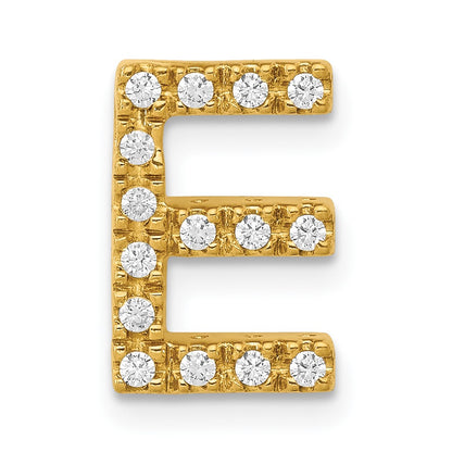 14K  Diamond Letter E Initial Charm