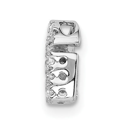 14K  White Gold Diamond Letter G Initial Charm