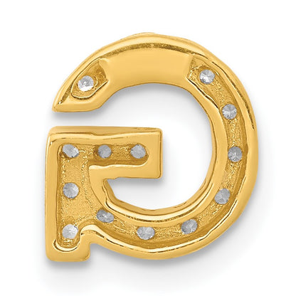 14K  Diamond Letter G Initial Charm