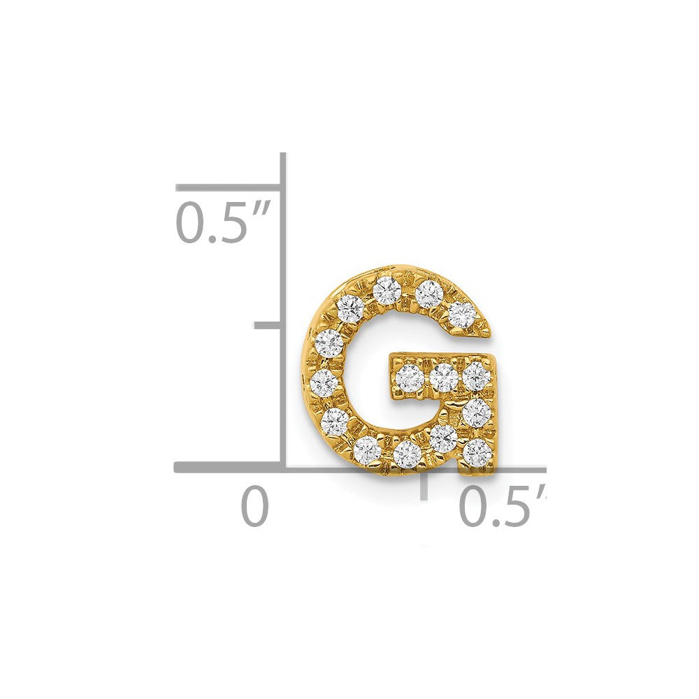 14K  Diamond Letter G Initial Charm