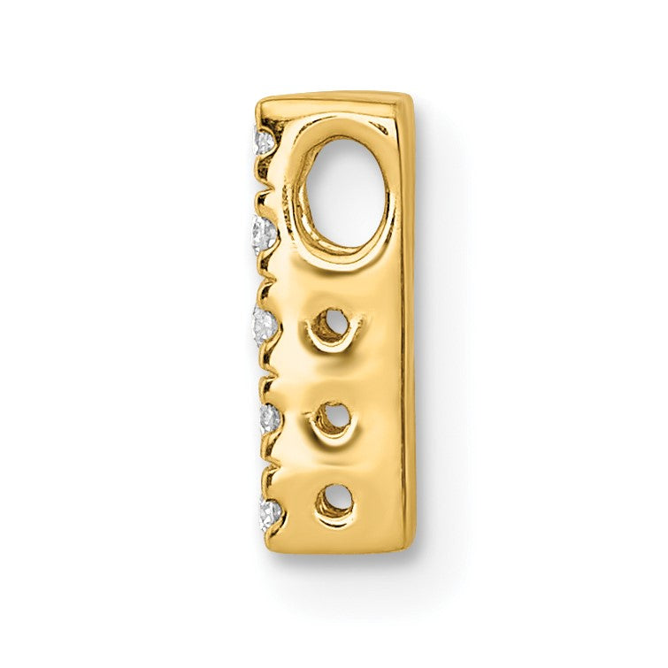14K  Diamond Letter H Initial Charm