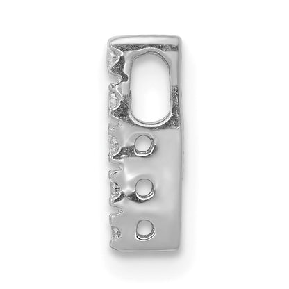 14K  White Gold Diamond Letter I Initial Charm
