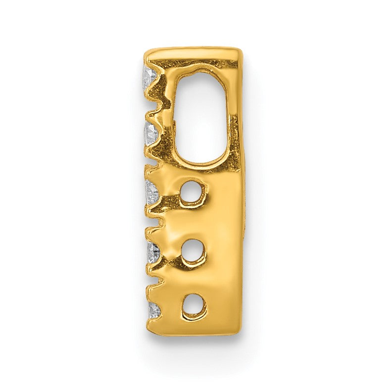 14K  Diamond Letter I Initial Charm
