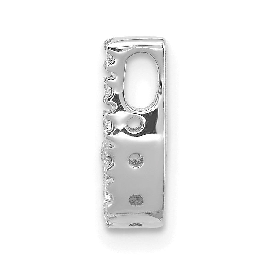 14K  White Gold Diamond Letter J Initial Charm