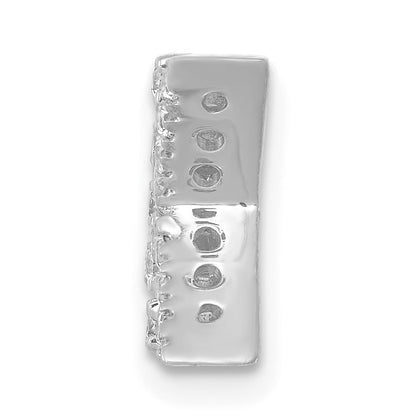 14K  White Gold Diamond Letter K  Initial Charm