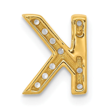 14K  Diamond Letter K  Initial Charm