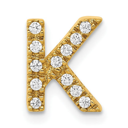 14K  Diamond Letter K  Initial Charm