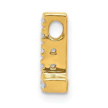 14K  Diamond Letter L Initial Charm