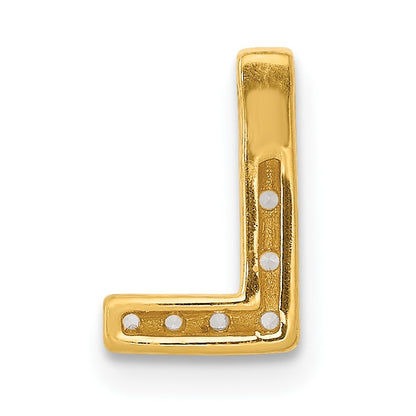 14K  Diamond Letter L Initial Charm