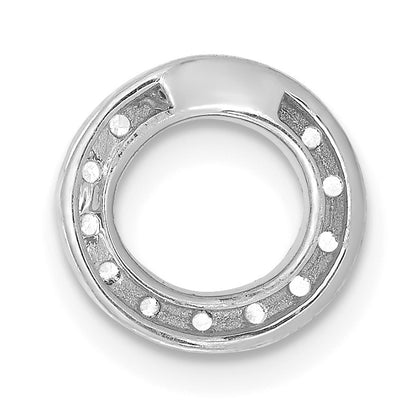 14K  White Gold Diamond Letter O Initial Charm