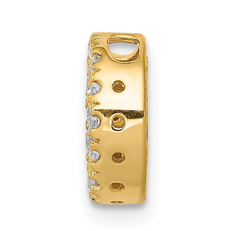 14K  Diamond Letter O Initial Charm