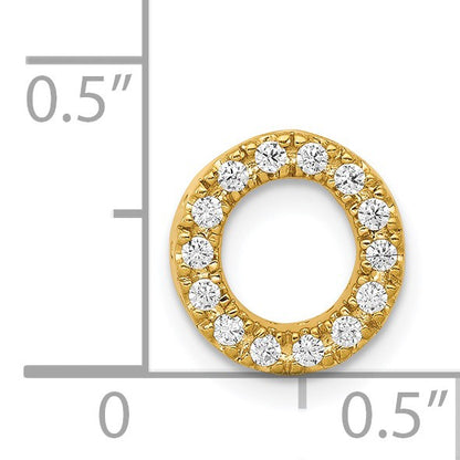 14K  Diamond Letter O Initial Charm