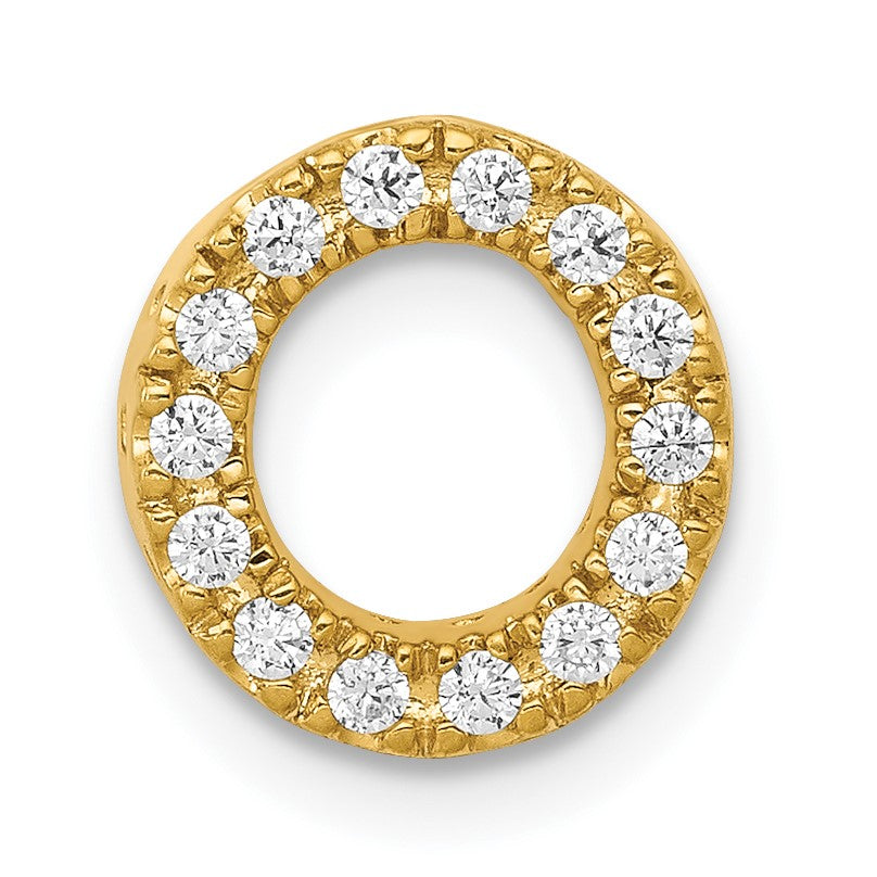 14K  Diamond Letter O Initial Charm