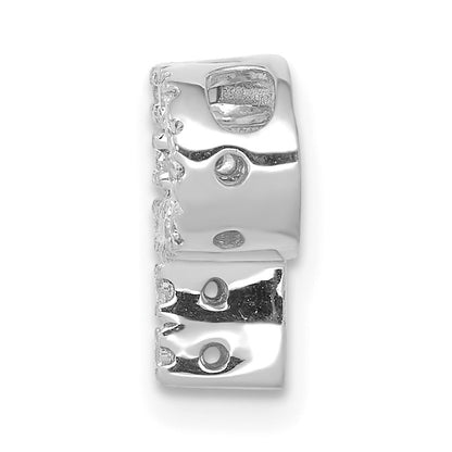 14K  White Gold Diamond Letter P Initial Charm