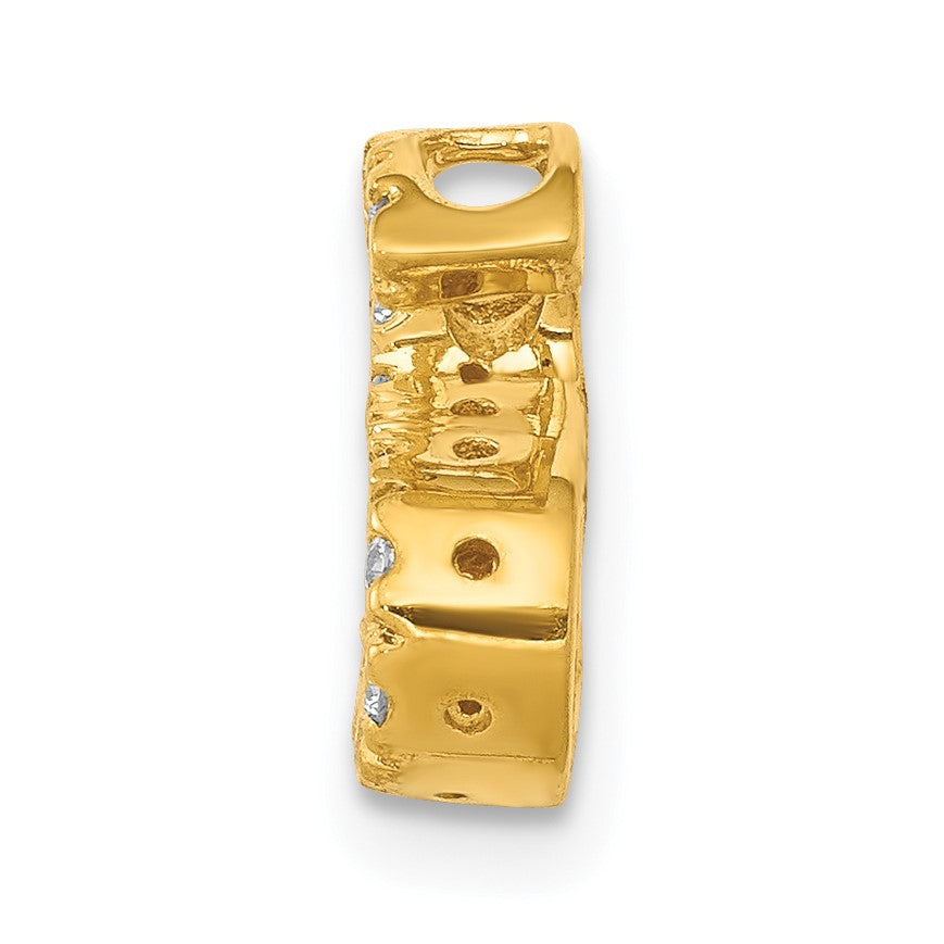 14K  Diamond Letter S Initial Charm