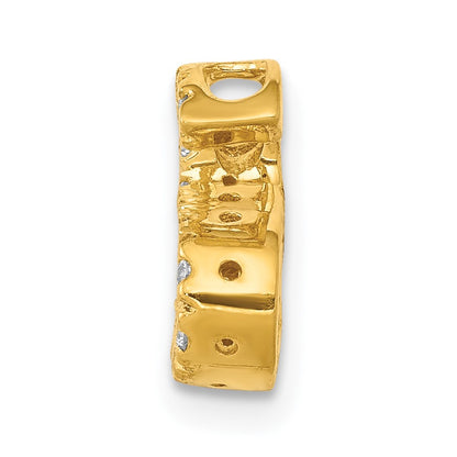 14K  Diamond Letter S Initial Charm