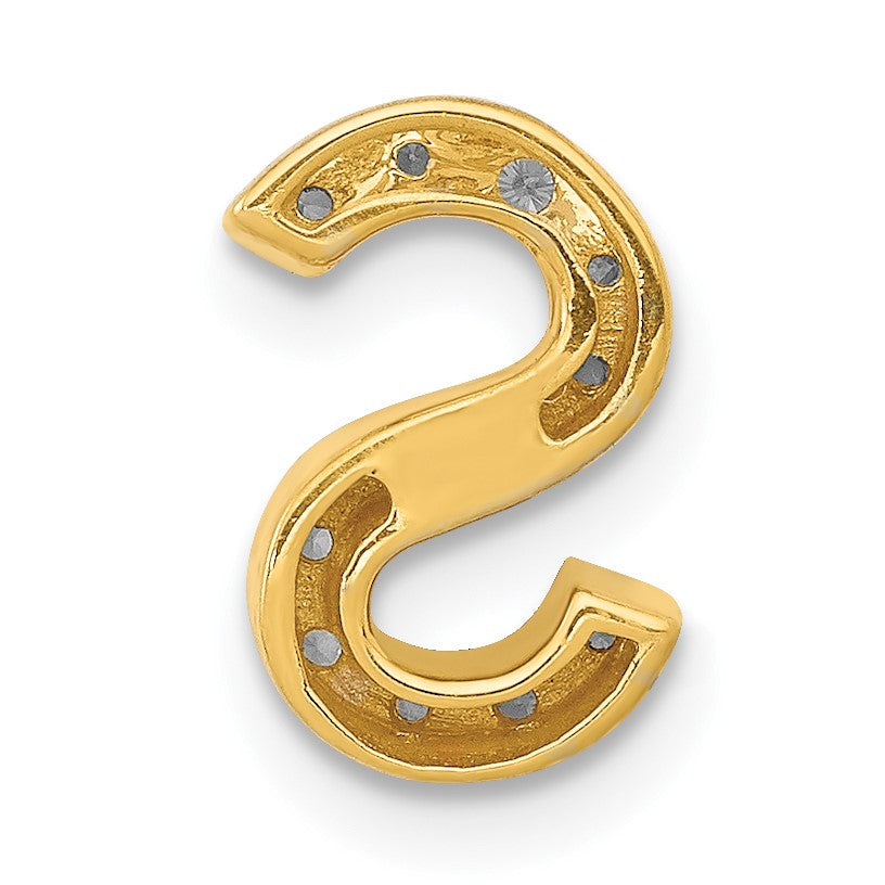14K  Diamond Letter S Initial Charm