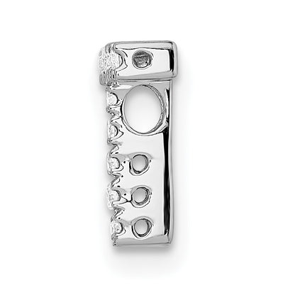 14K  White Gold Diamond Letter T Initial Charm