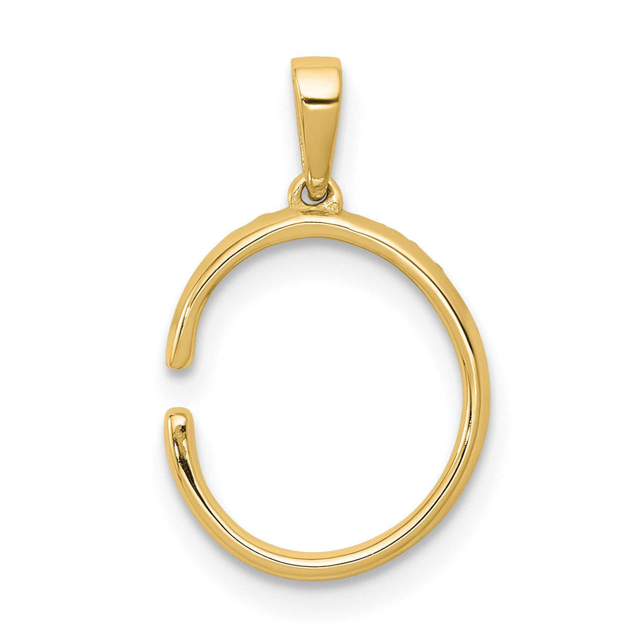 14K Diamond Letter C Initial Pendant