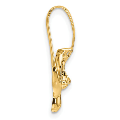 14k Holds 8x6mm Oval Stone Slide Mounting Fits up to 6mm Regular/8mm Fancy or Reversible Omega