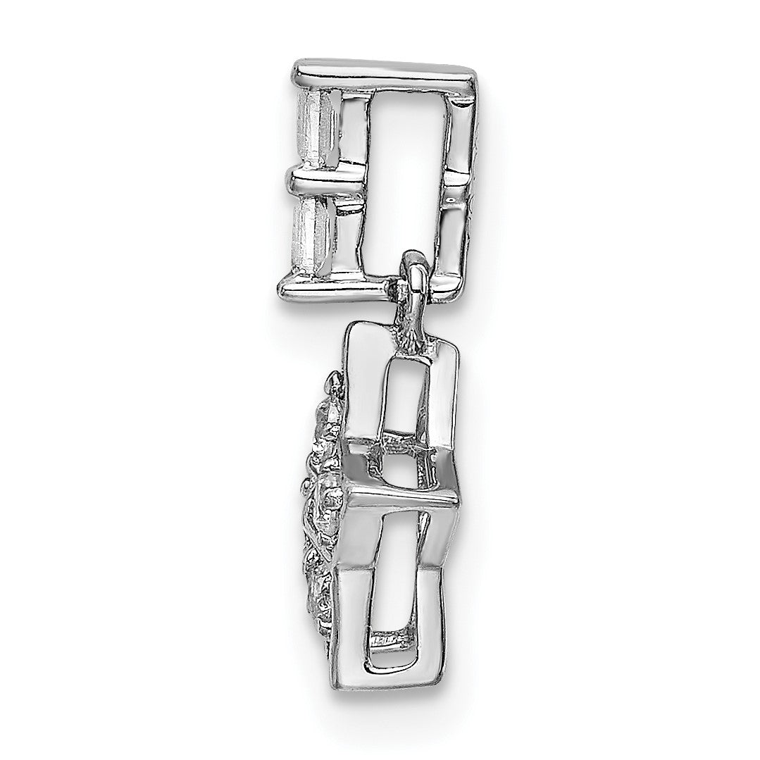 14k White Gold 1/8 carat Diamond Star Pendant