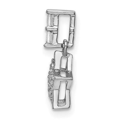 14k White Gold 1/8 carat Diamond Star Pendant