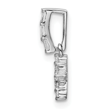 14k White Gold 1/10 carat Diamond Star Pendant