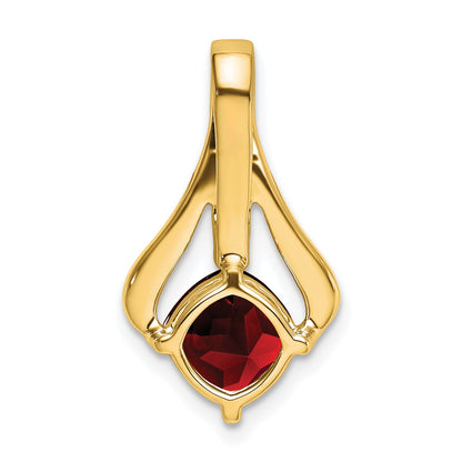 14k 7mm Cushion Garnet and Diamond Pendant Fits up to 4mm Fancy Omega Only
