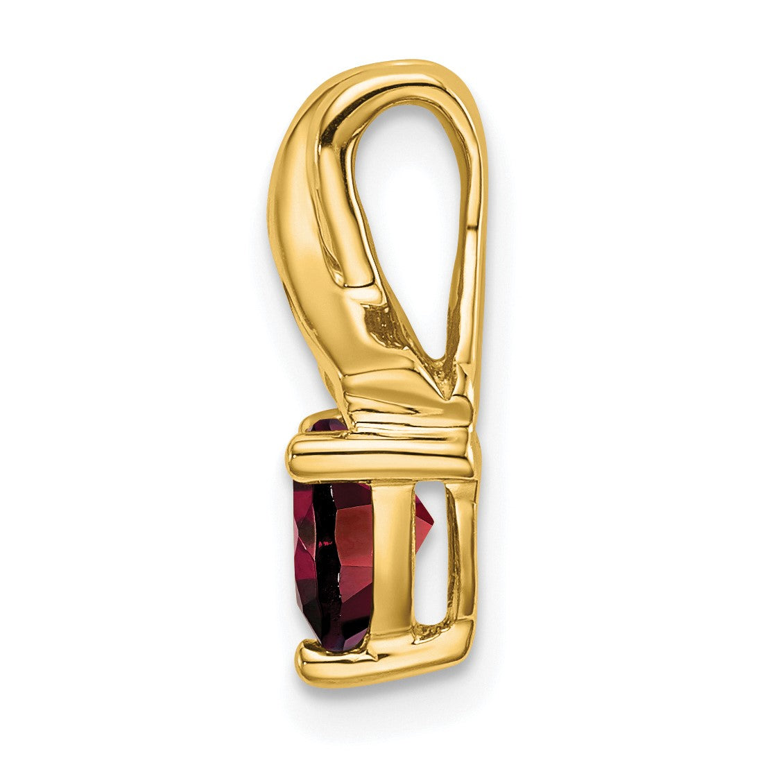 14k 6mm Trillion Garnet and Diamond Chain Slide