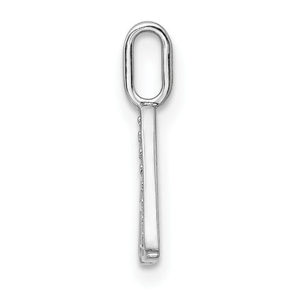 14K White Gold Diamond Letter A Initial Pendant