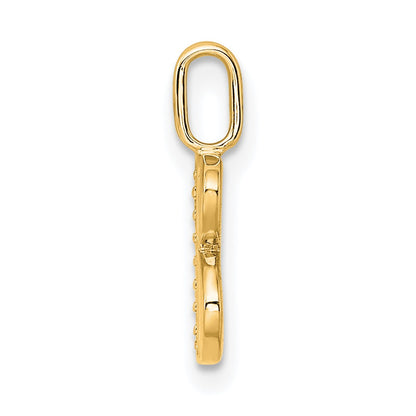 14k Diamond Letter B Initial Pendant