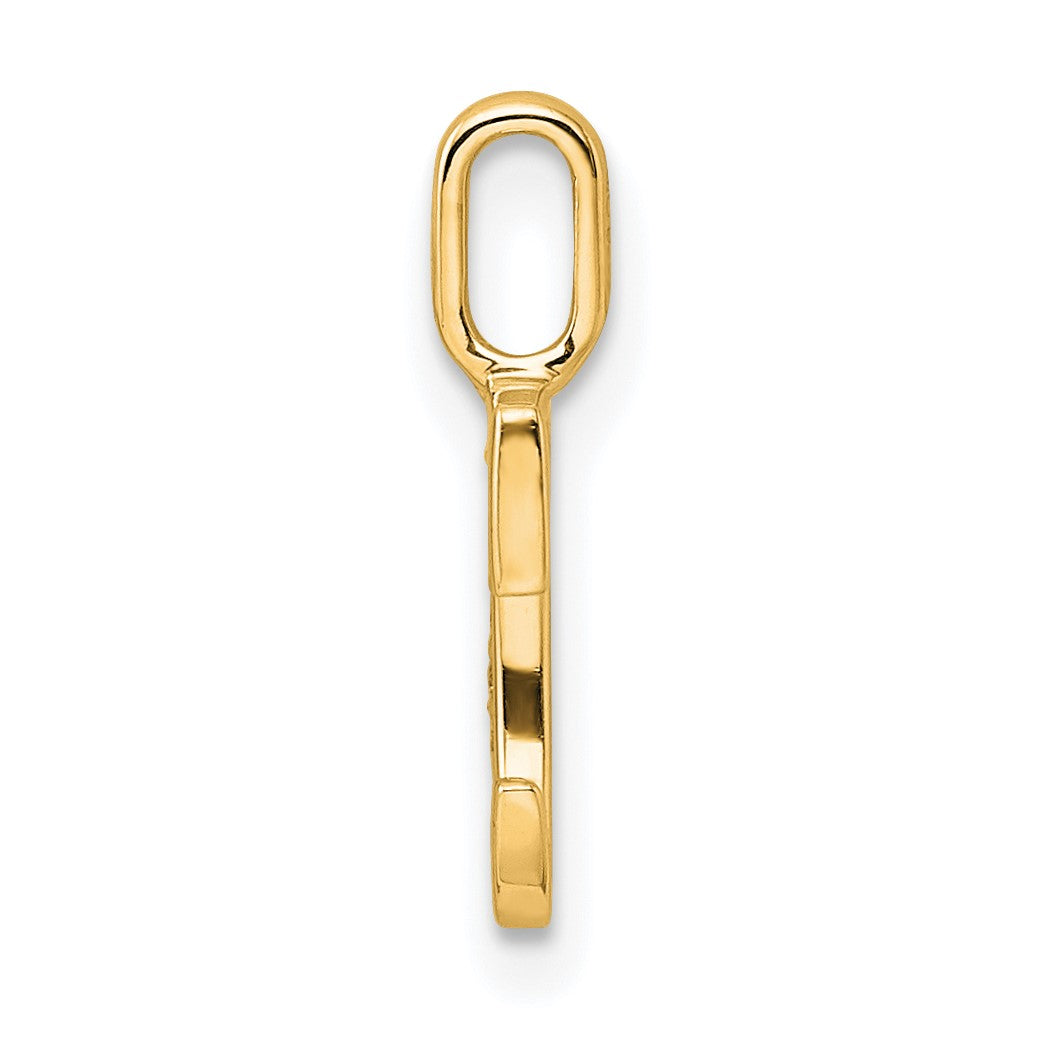 14k Diamond Letter C Initial Pendant