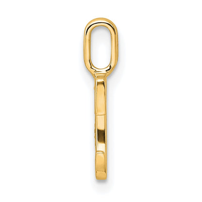14k Diamond Letter C Initial Pendant