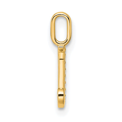 14K Diamond Letter J Initial Pendant