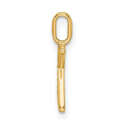 14k Diamond Letter K Initial Pendant