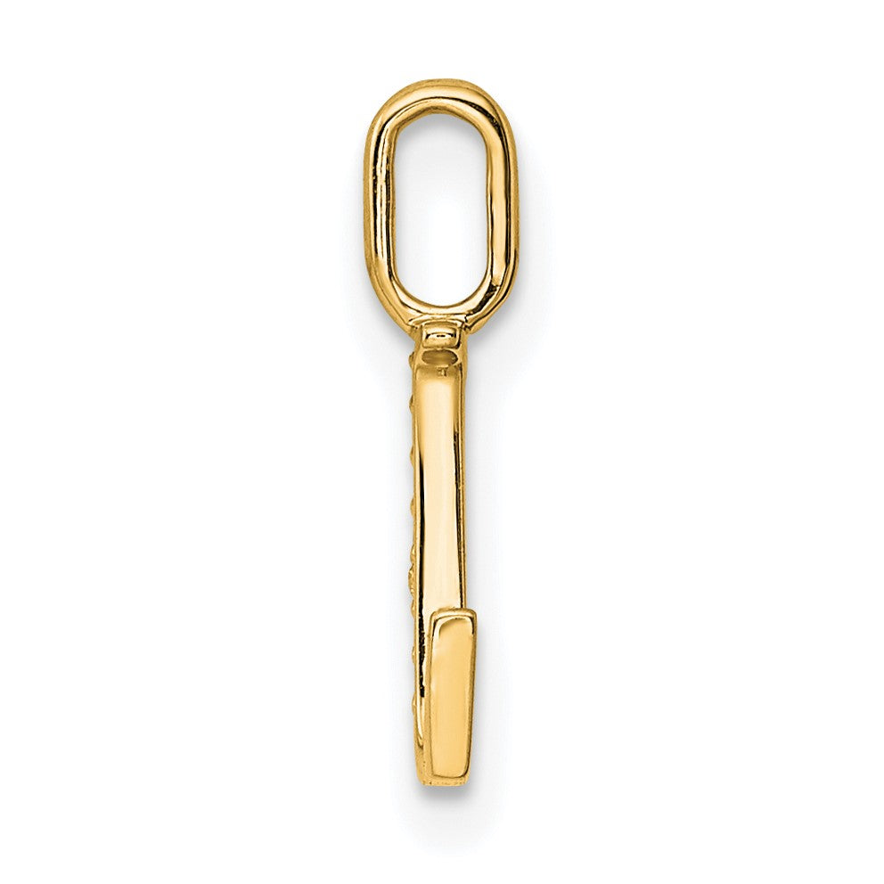 14k Diamond Letter L Initial Pendant